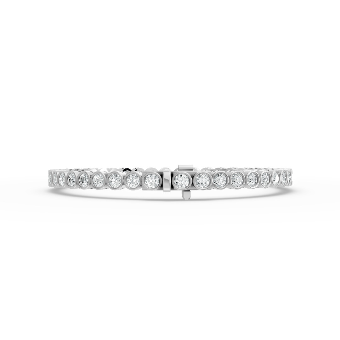 Round Shape Diamond Bracelets in Gold