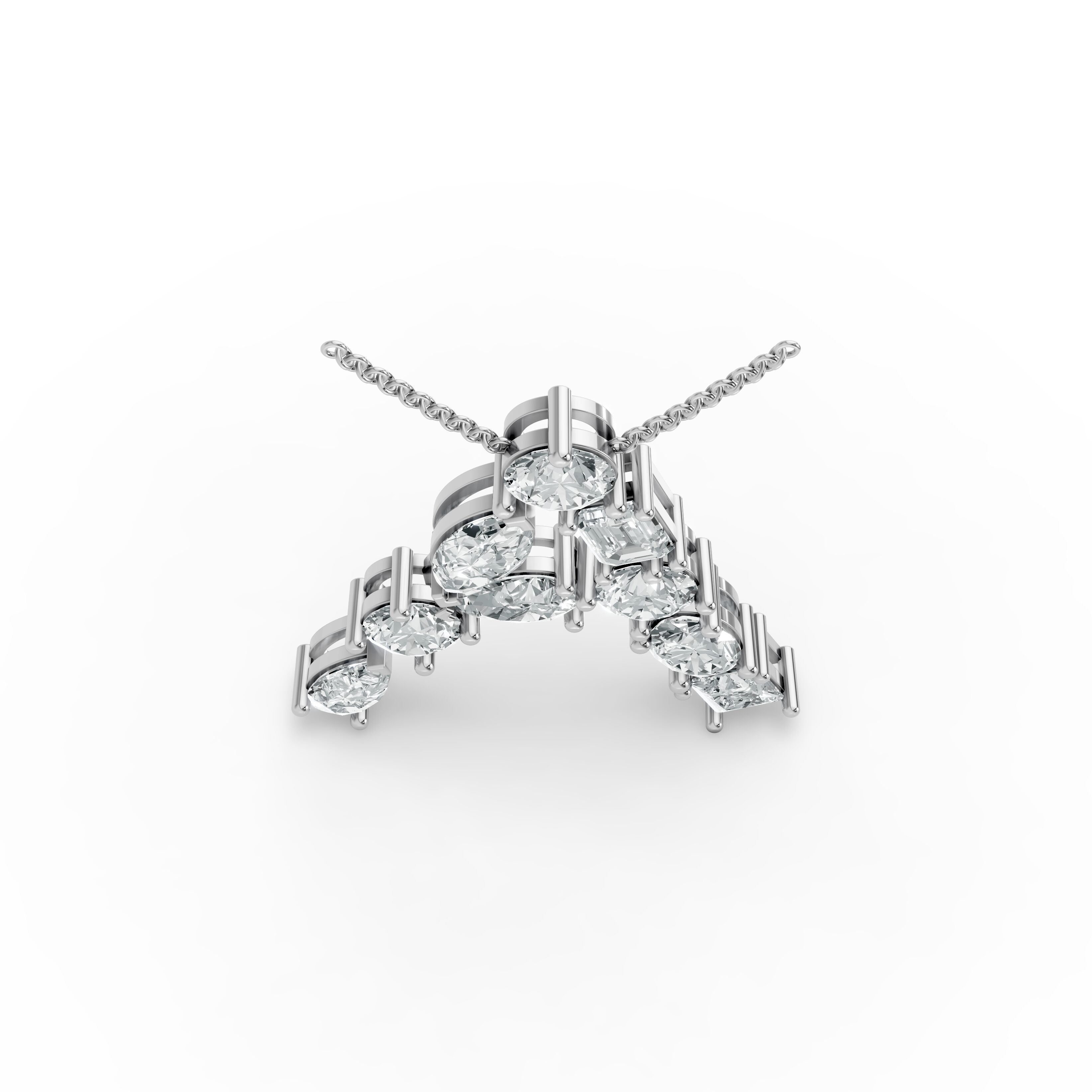 Princess Shape Diamond Alphabet Collection in Gold