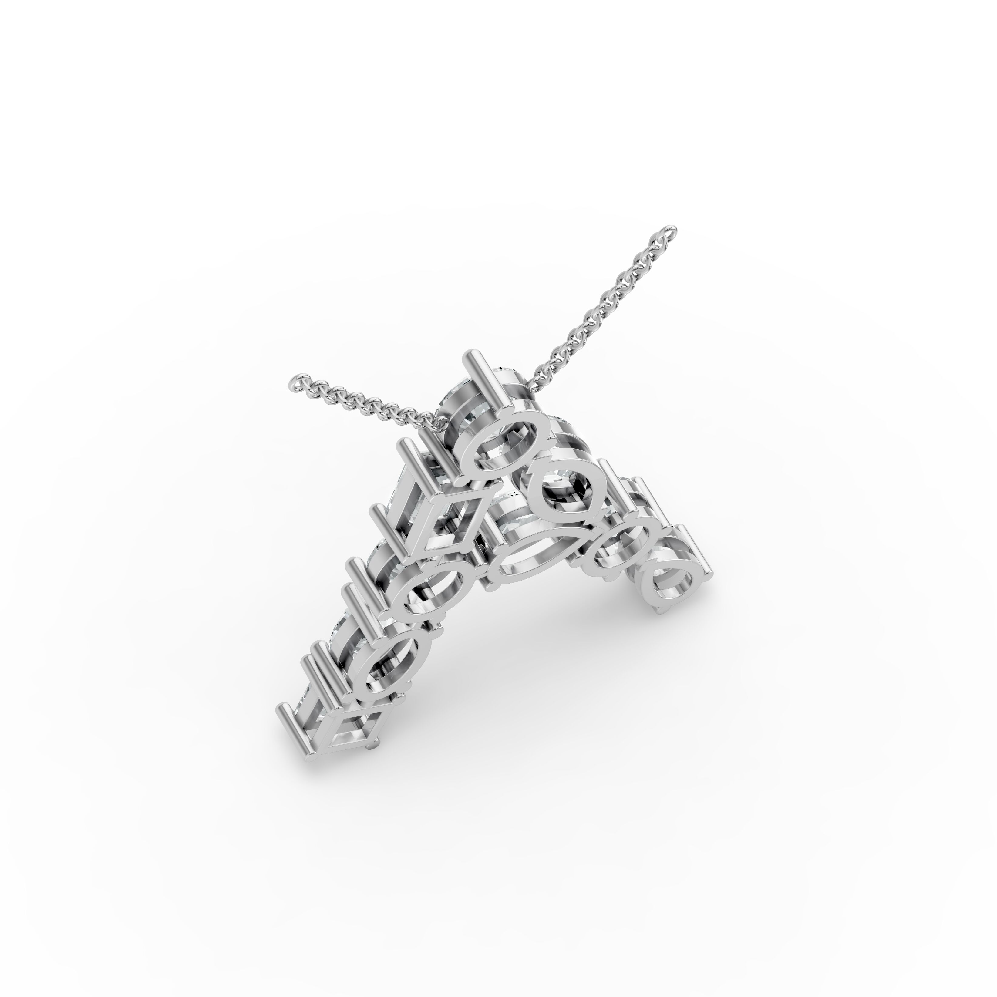 Princess Shape Diamond Alphabet Collection in Gold