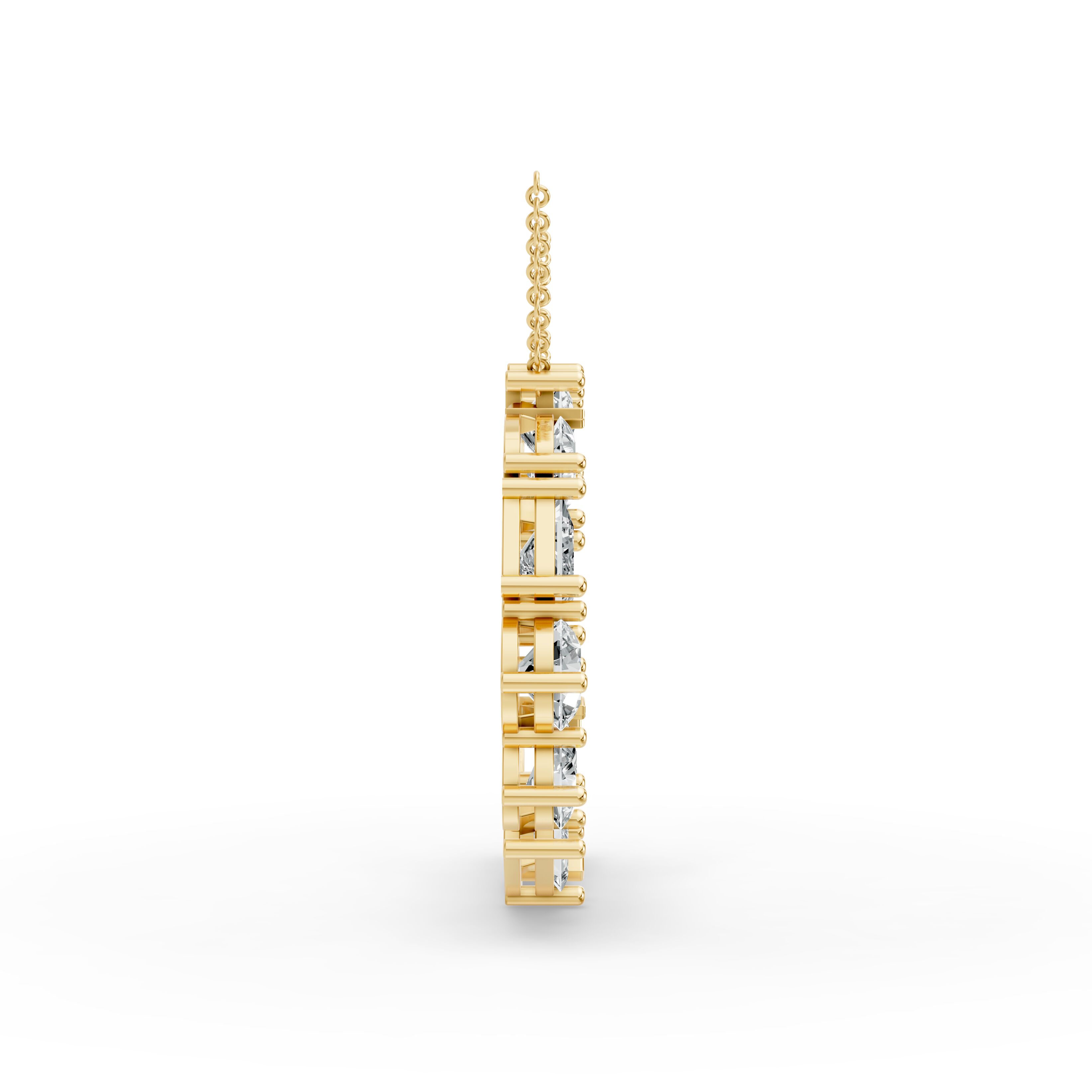 Round Shape Diamond Alphabet Collection in Gold
