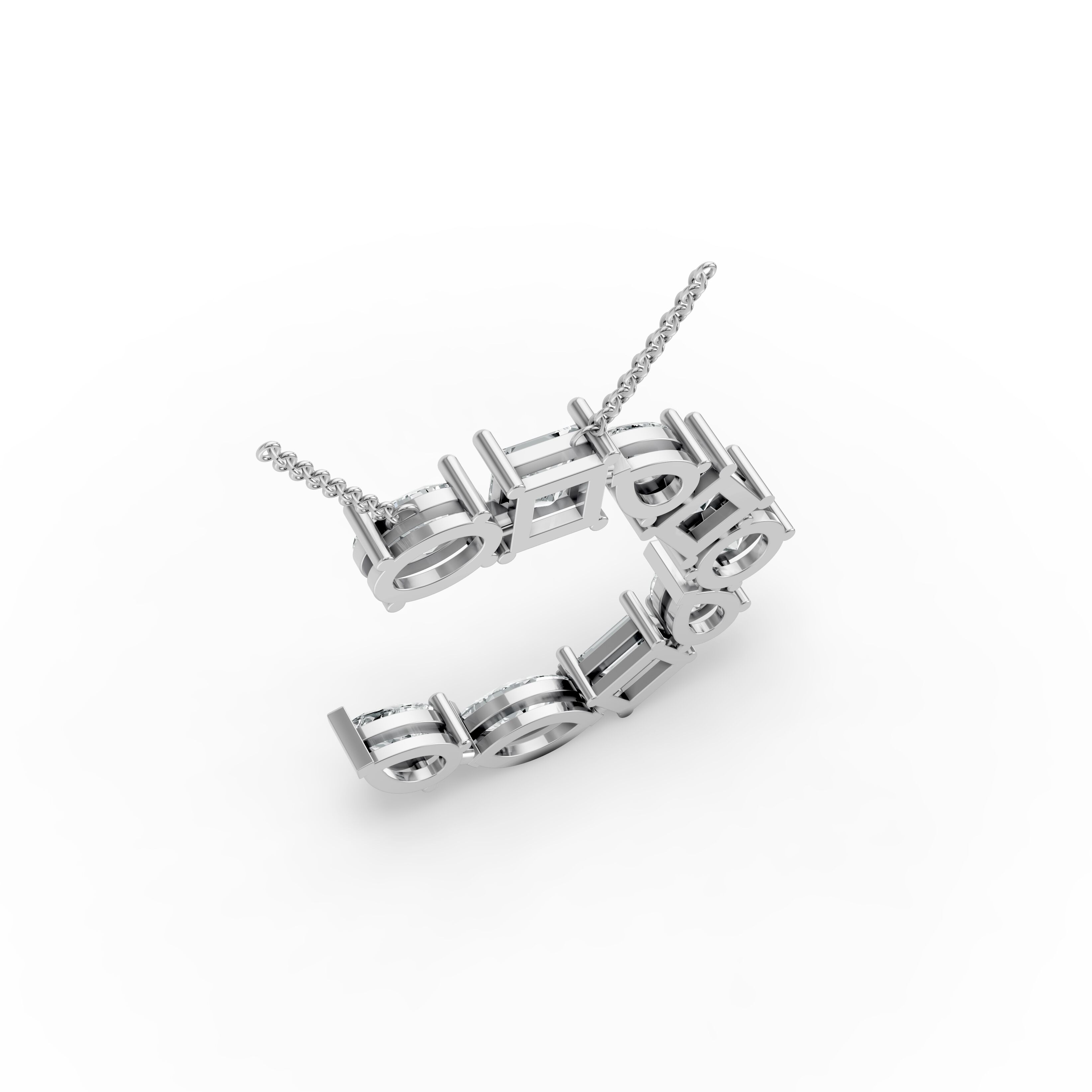 Round Shape Diamond Alphabet Collection in Gold
