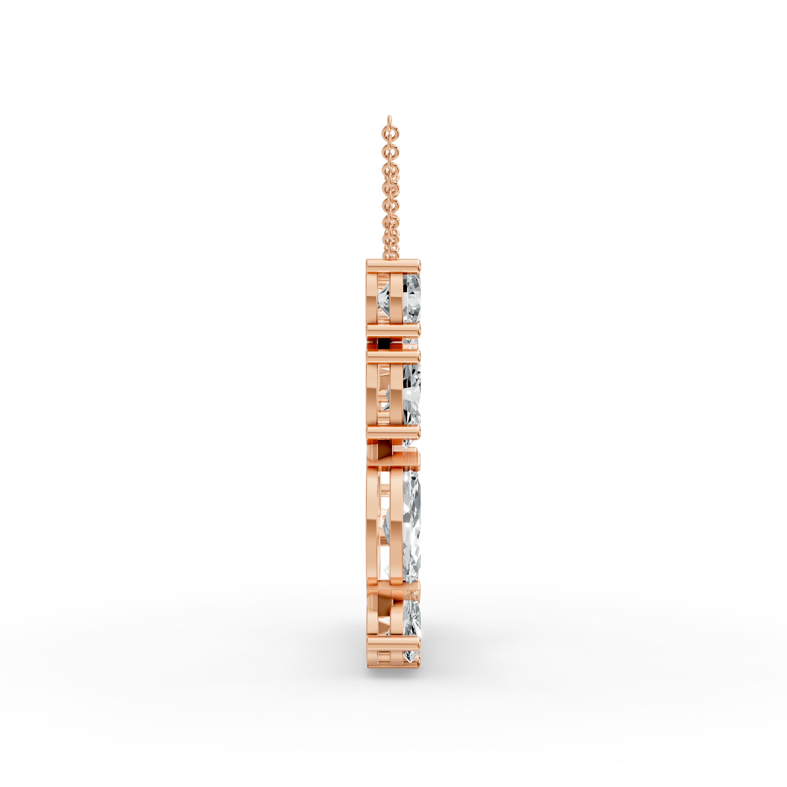 Round Shape Diamond Alphabet Collection in Gold