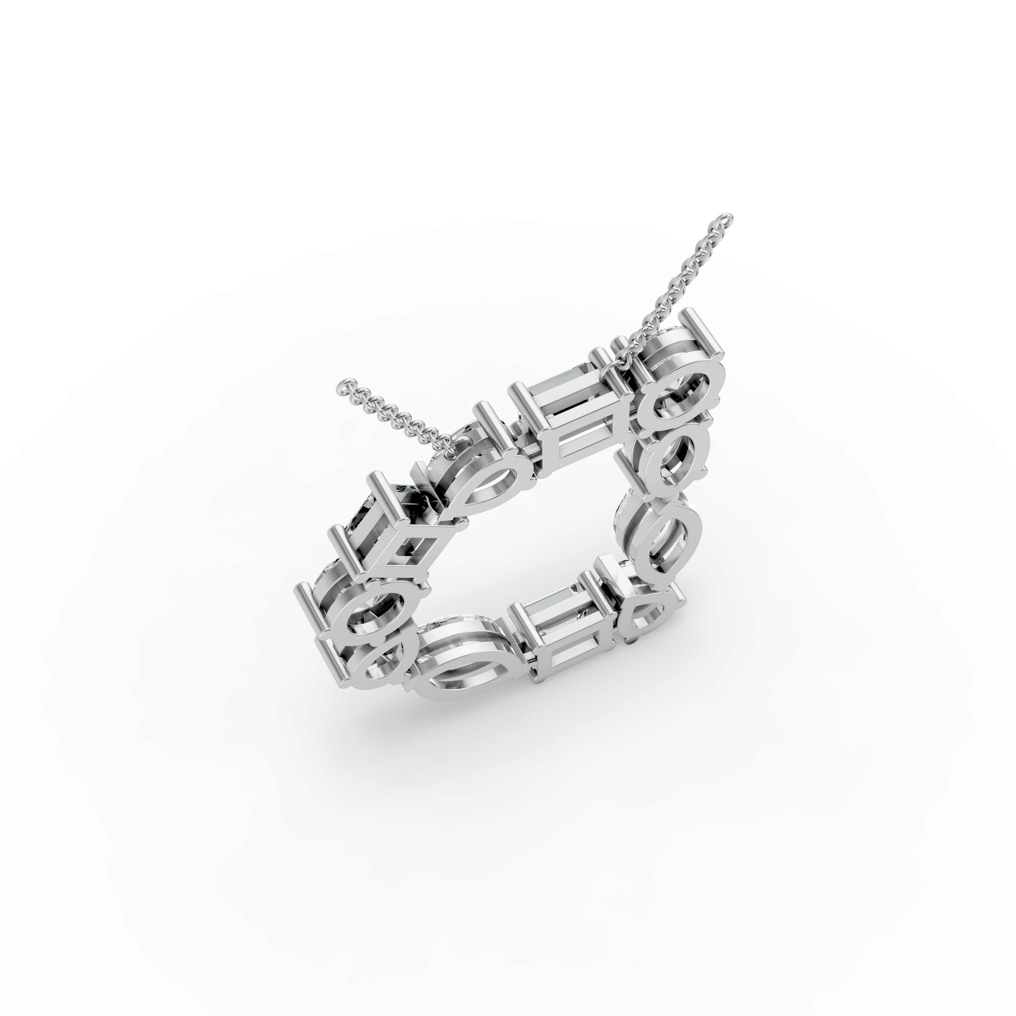 Round Shape Diamond Alphabet Collection in Gold