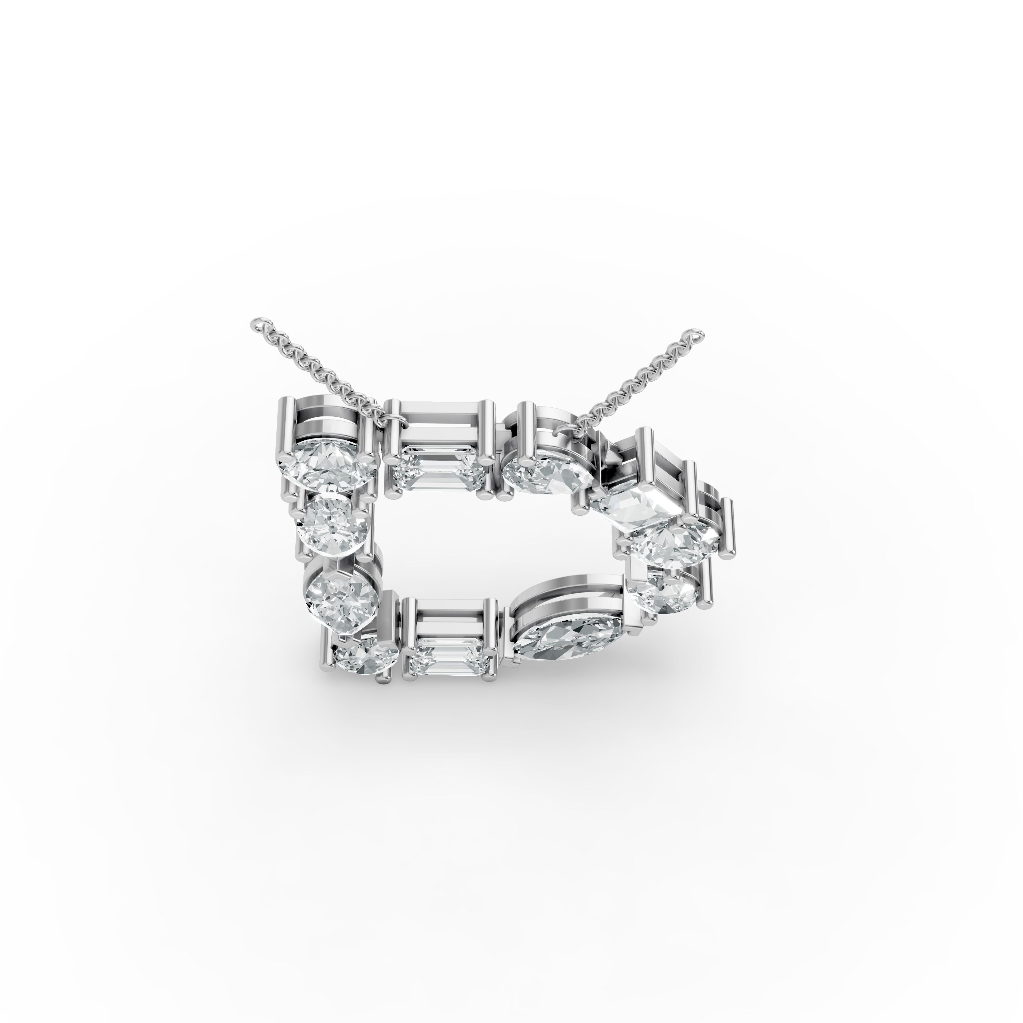Round Shape Diamond Alphabet Collection in Gold