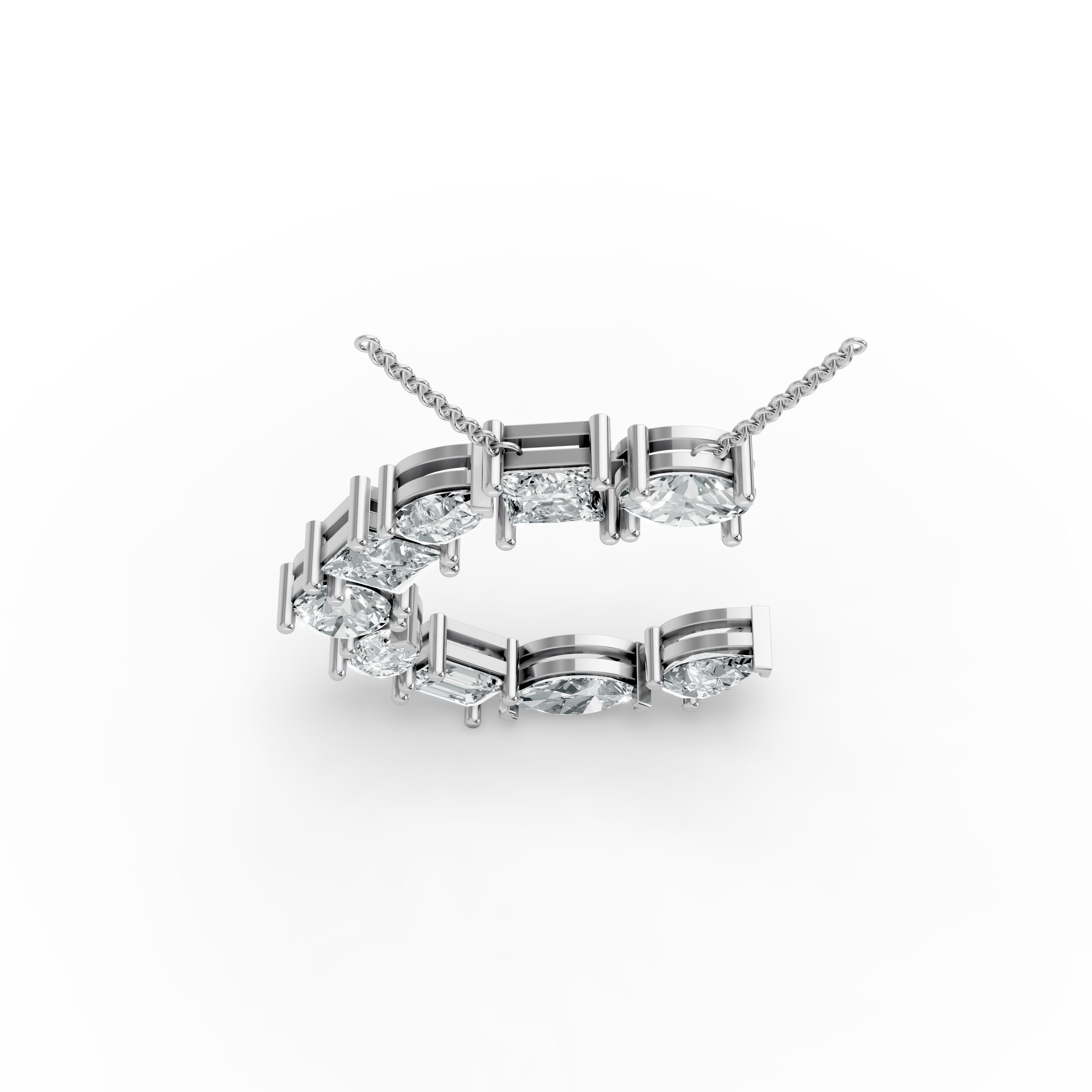 Round Shape Diamond Alphabet Collection in Gold