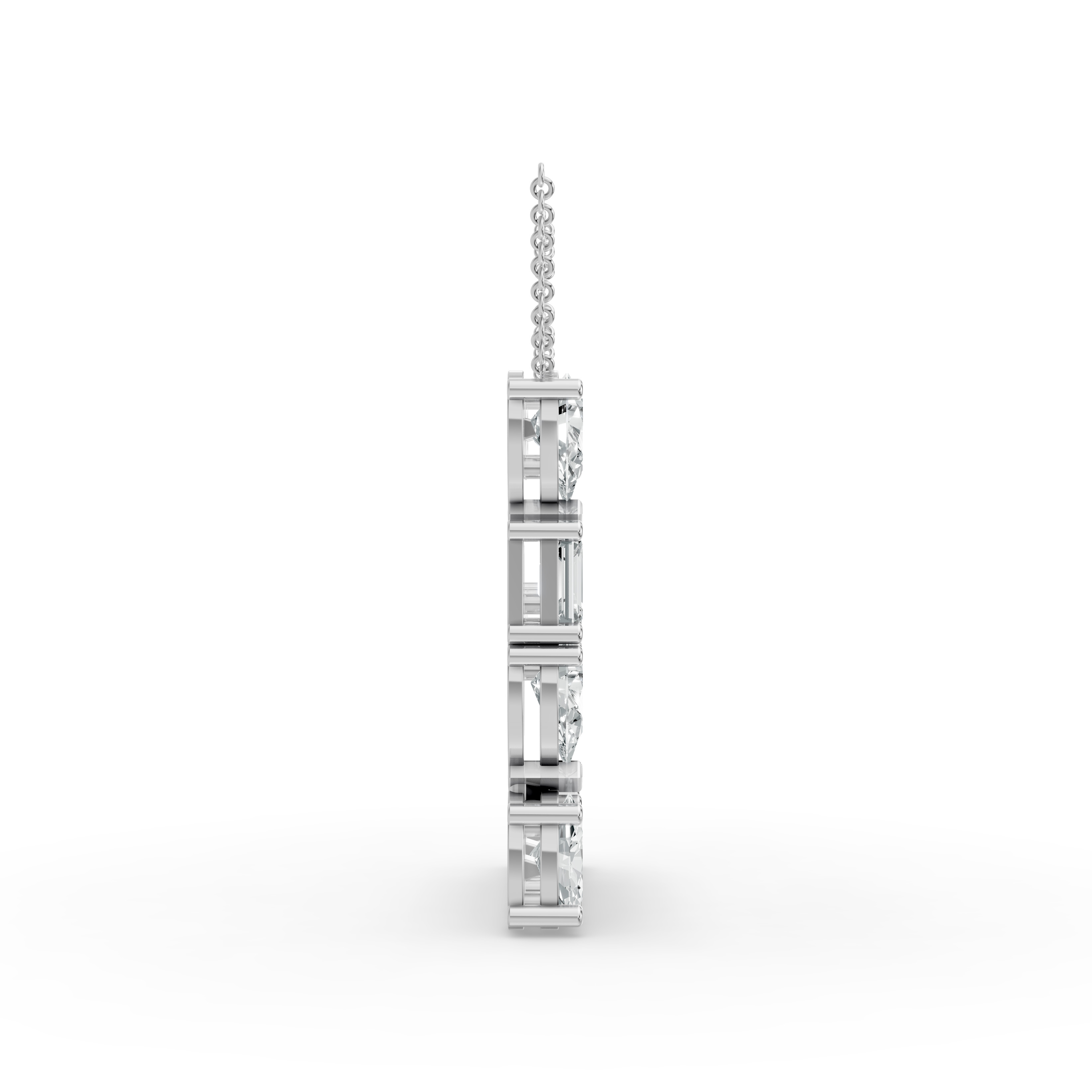 Emerald Shape Diamond Alphabet Collection in Gold