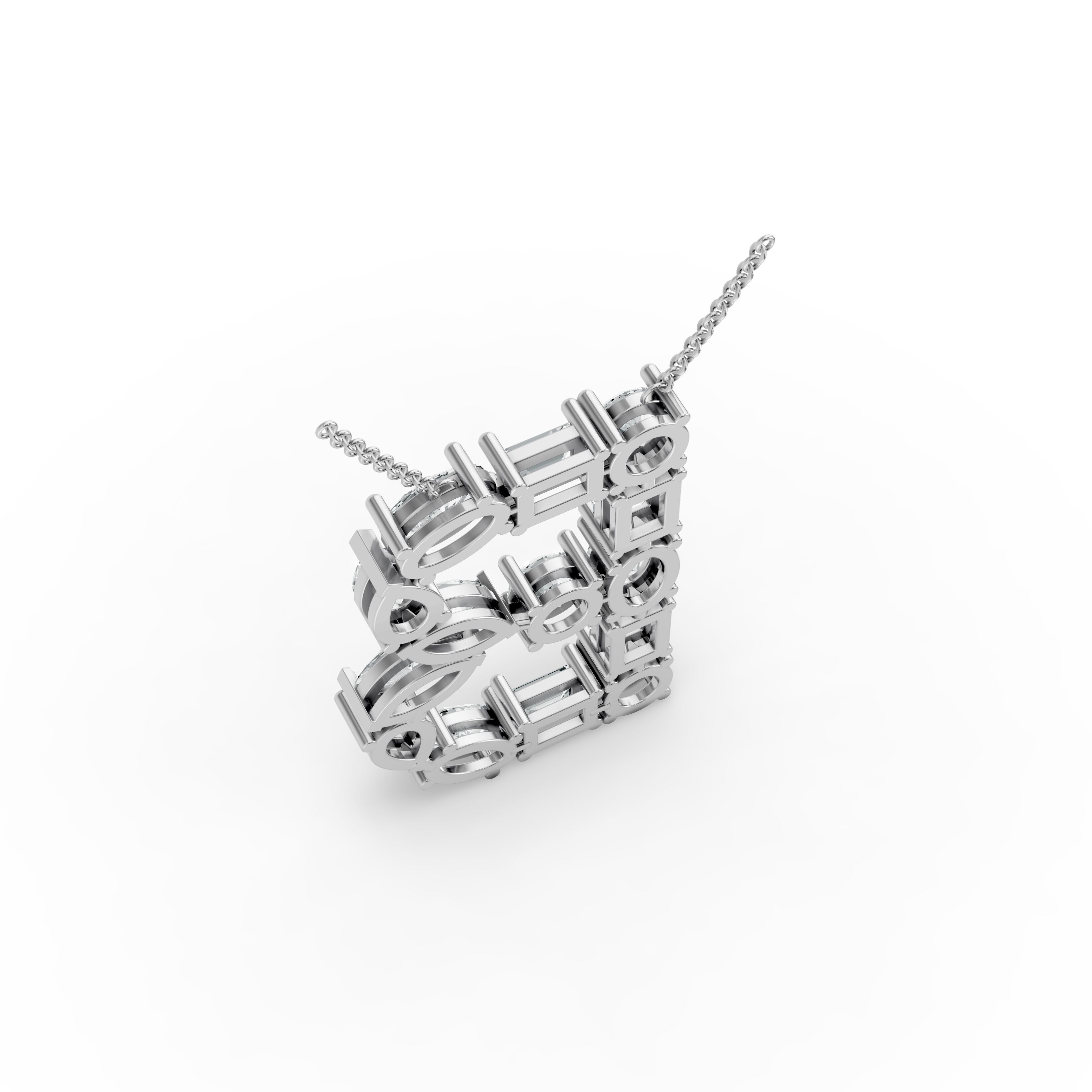 Emerald Shape Diamond Alphabet Collection in Gold