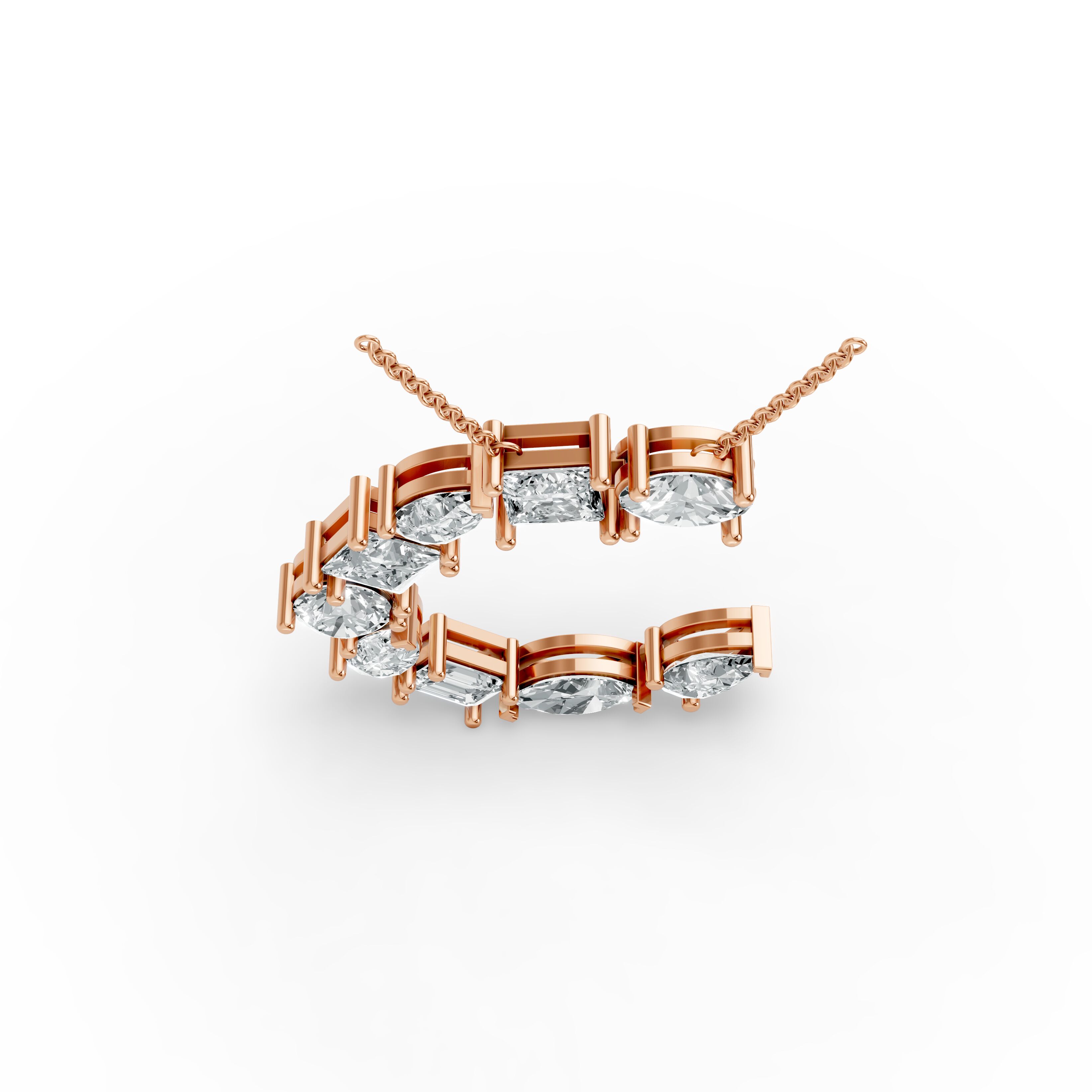 Round Shape Diamond Alphabet Collection in Gold