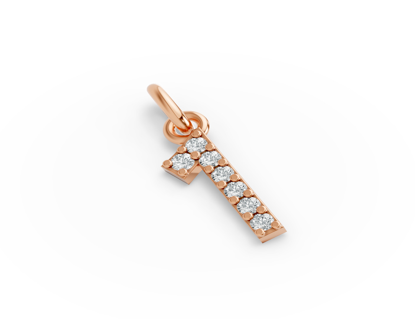 Round Shape Diamond Numeric Collection in Gold