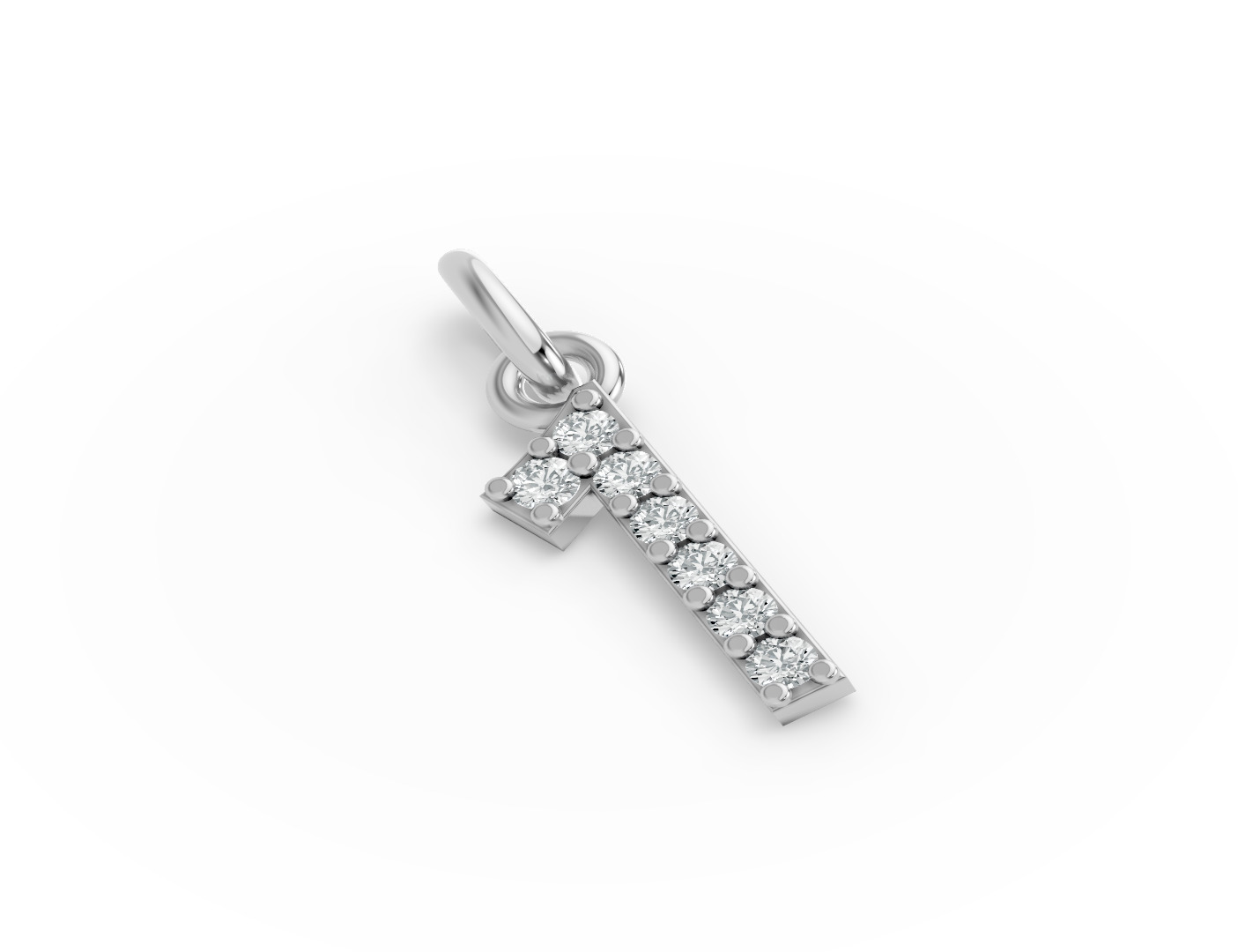 Round Shape Diamond Numeric Collection in Gold