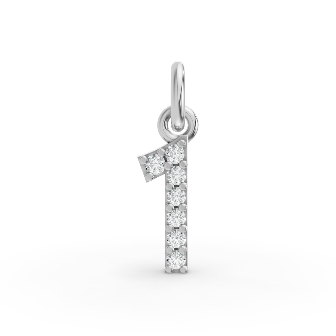 Round Shape Diamond Numeric Collection in Gold