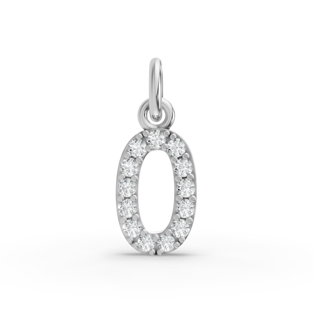 Round Shape Diamond Numeric Collection in Gold
