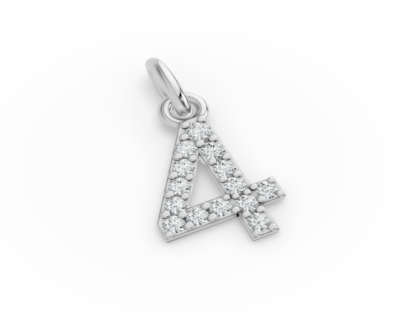 Round Shape Diamond Numeric Collection in Gold