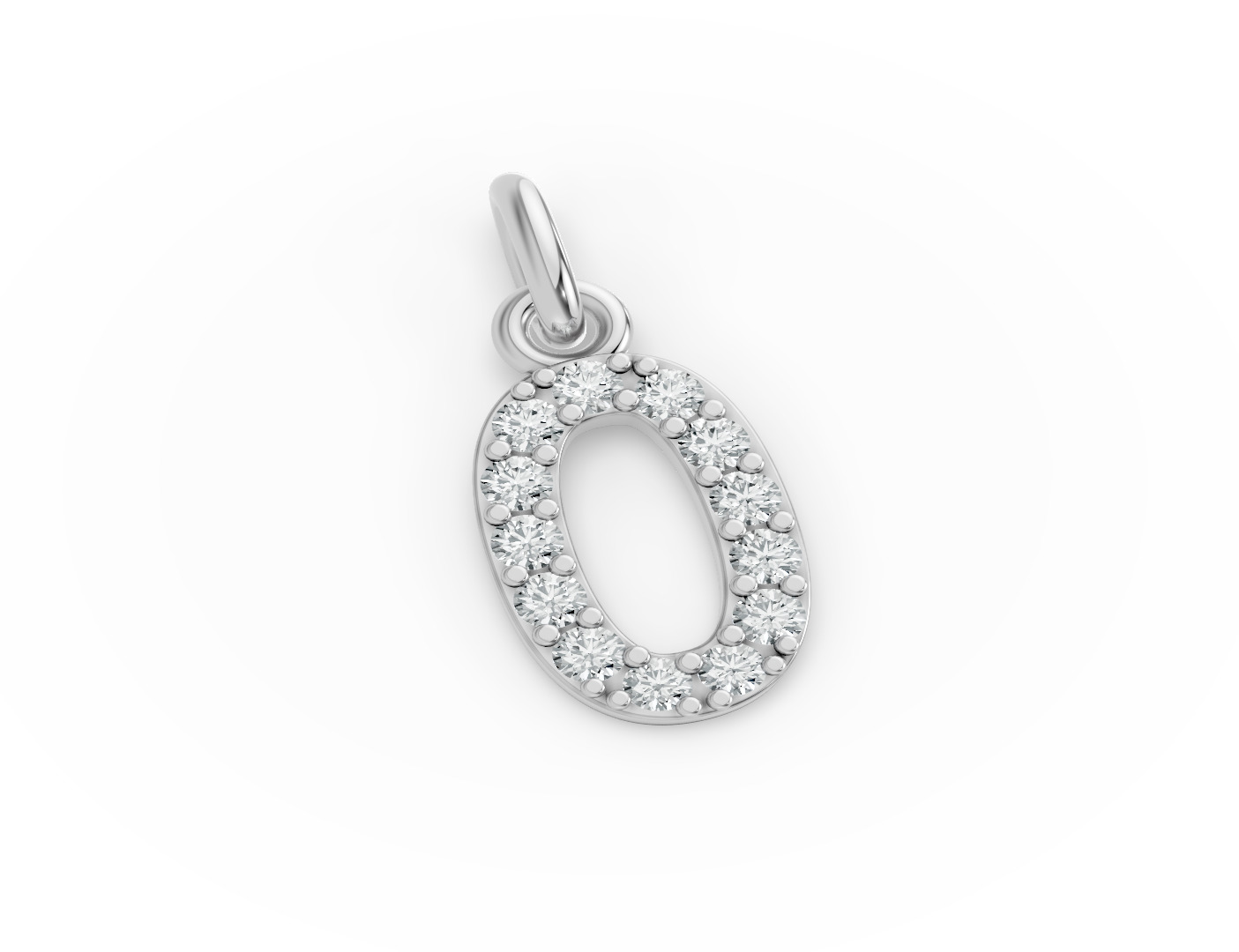 Round Shape Diamond Numeric Collection in Gold