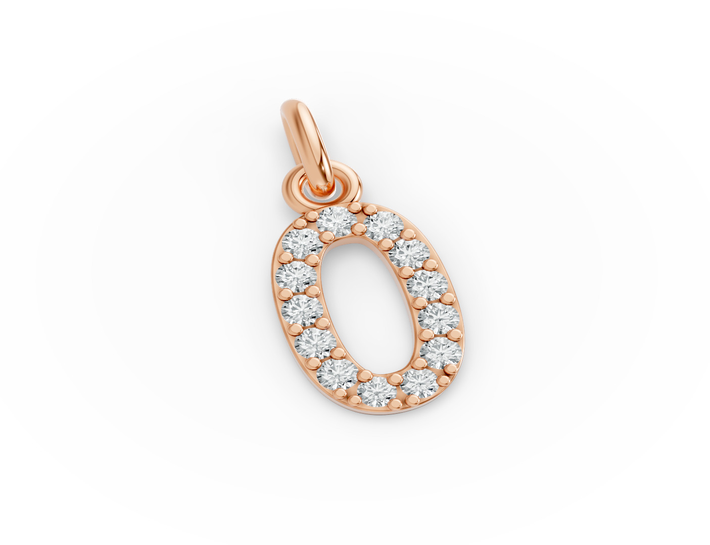 Round Shape Diamond Numeric Collection in Gold