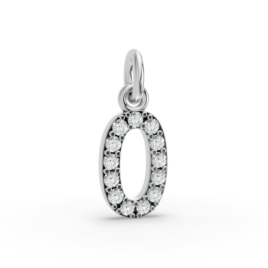 Round Shape Diamond Numeric Collection in Gold