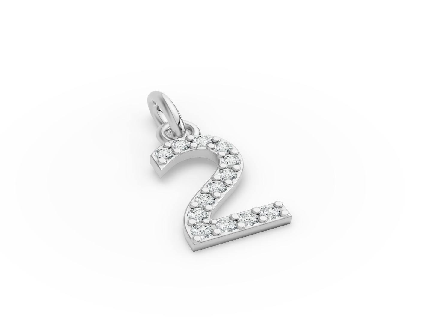 Round Shape Diamond Numeric Collection in Gold