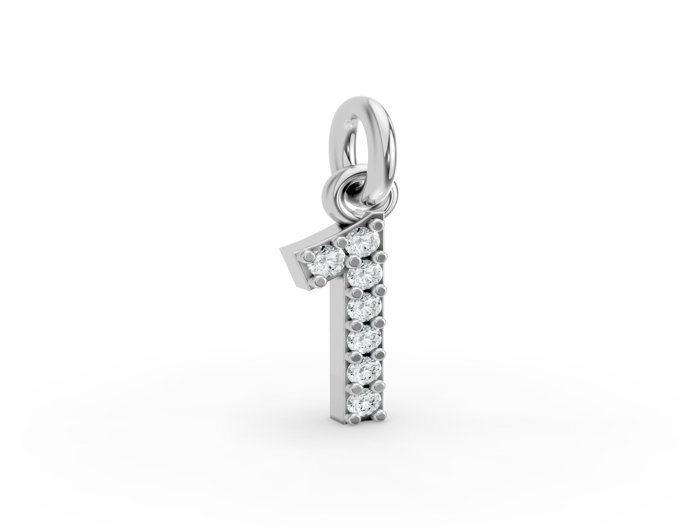 Round Shape Diamond Numeric Collection in Gold