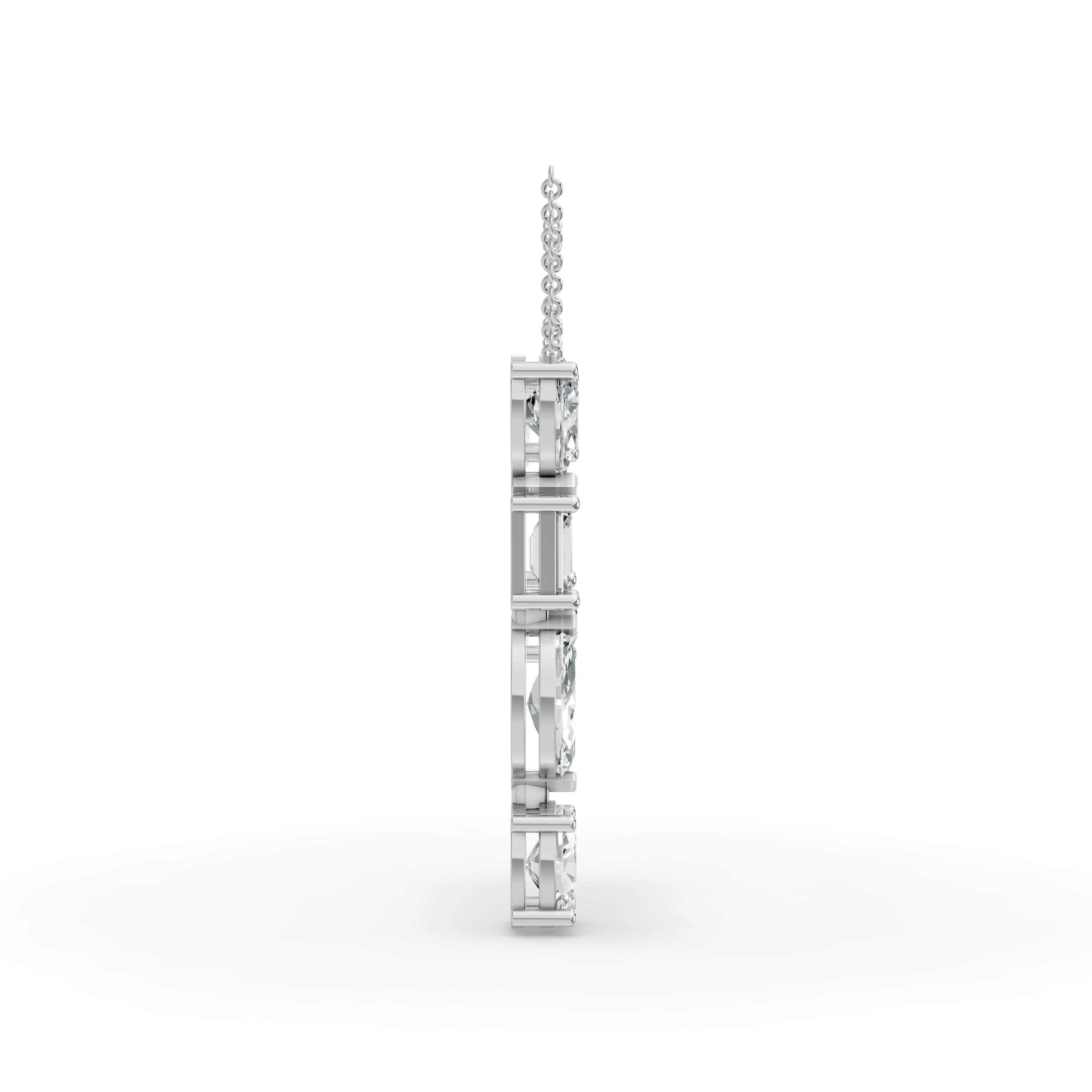 Oval Shape Diamond Alphabet Collection in Gold