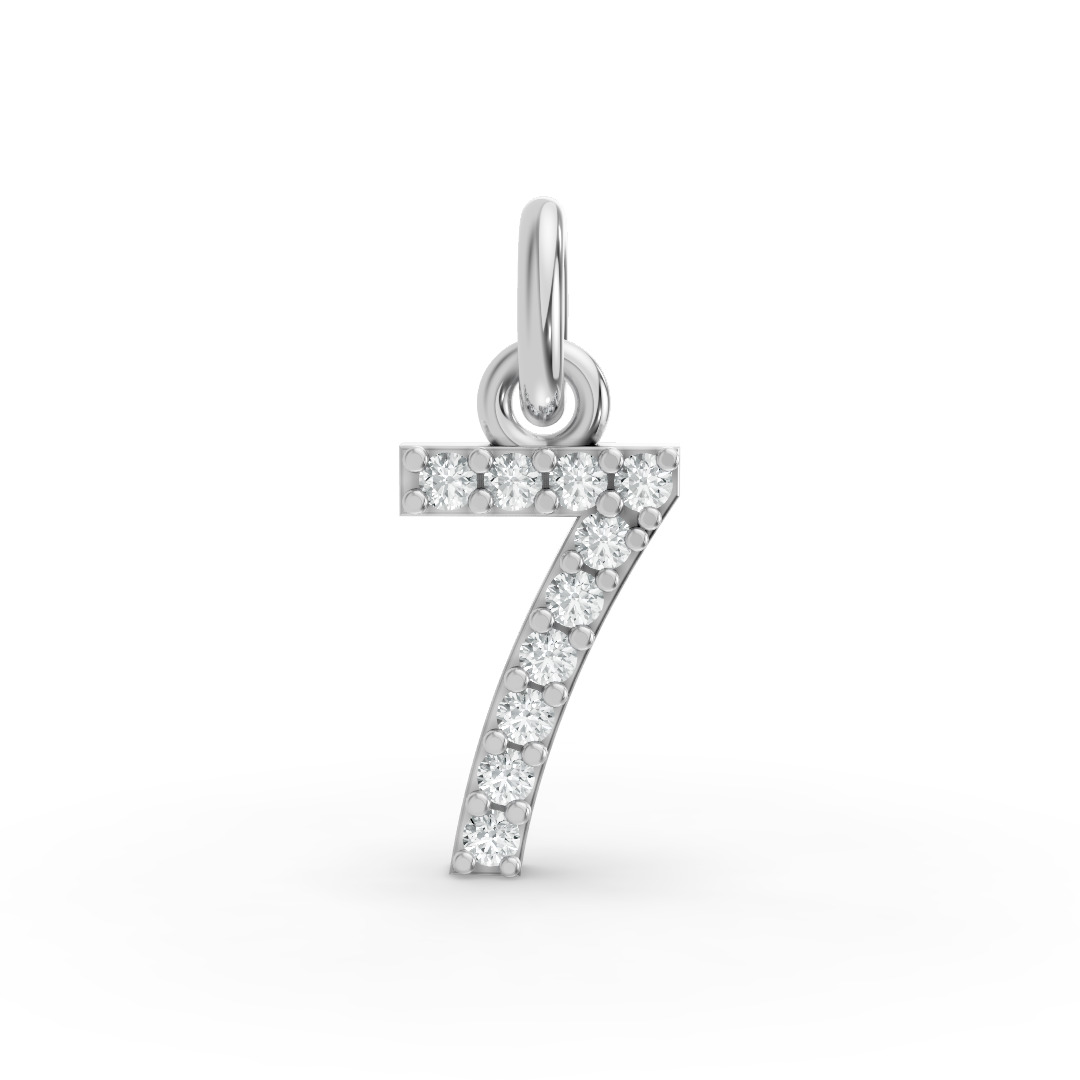 Round Shape Diamond Numeric Collection in Gold