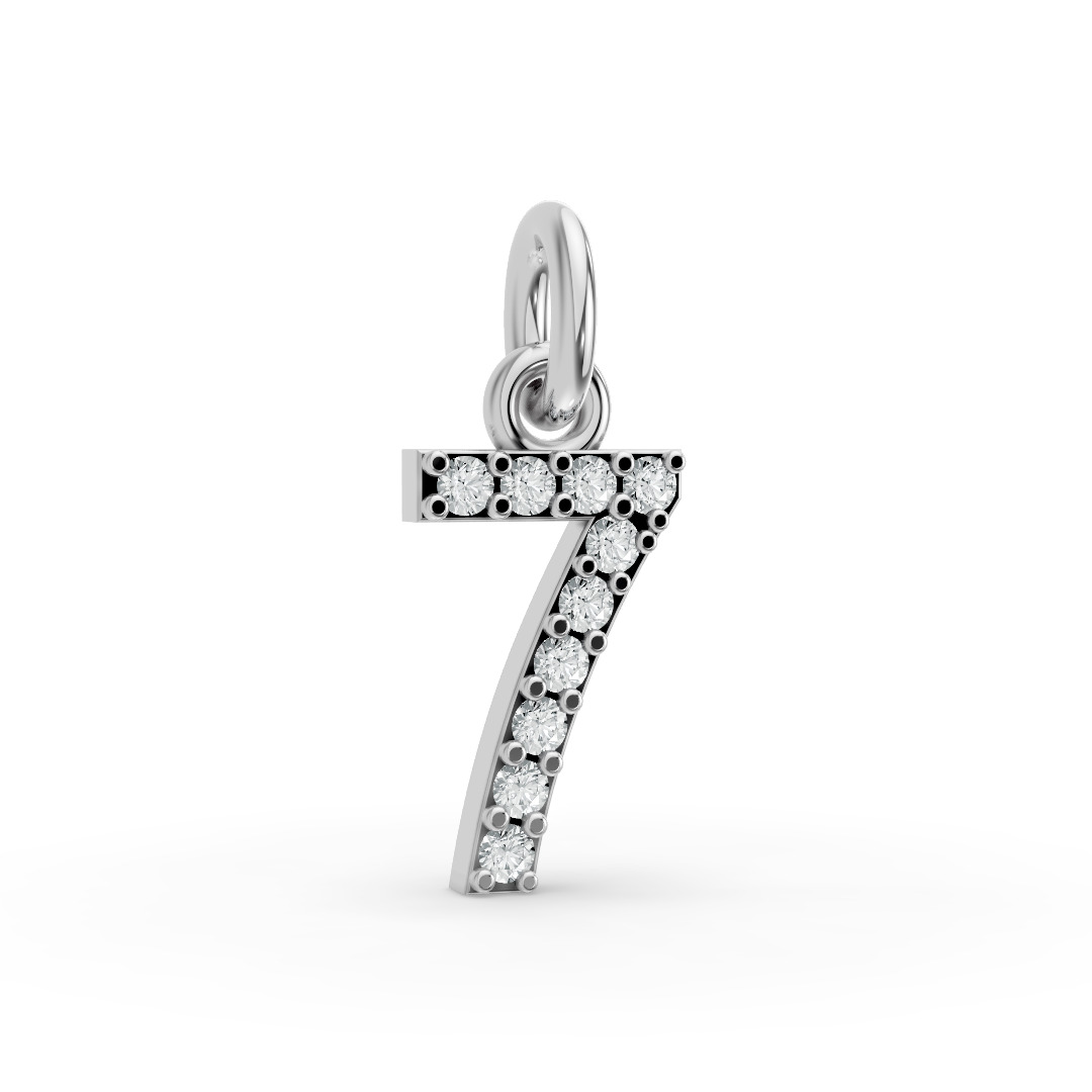 Round Shape Diamond Numeric Collection in Gold