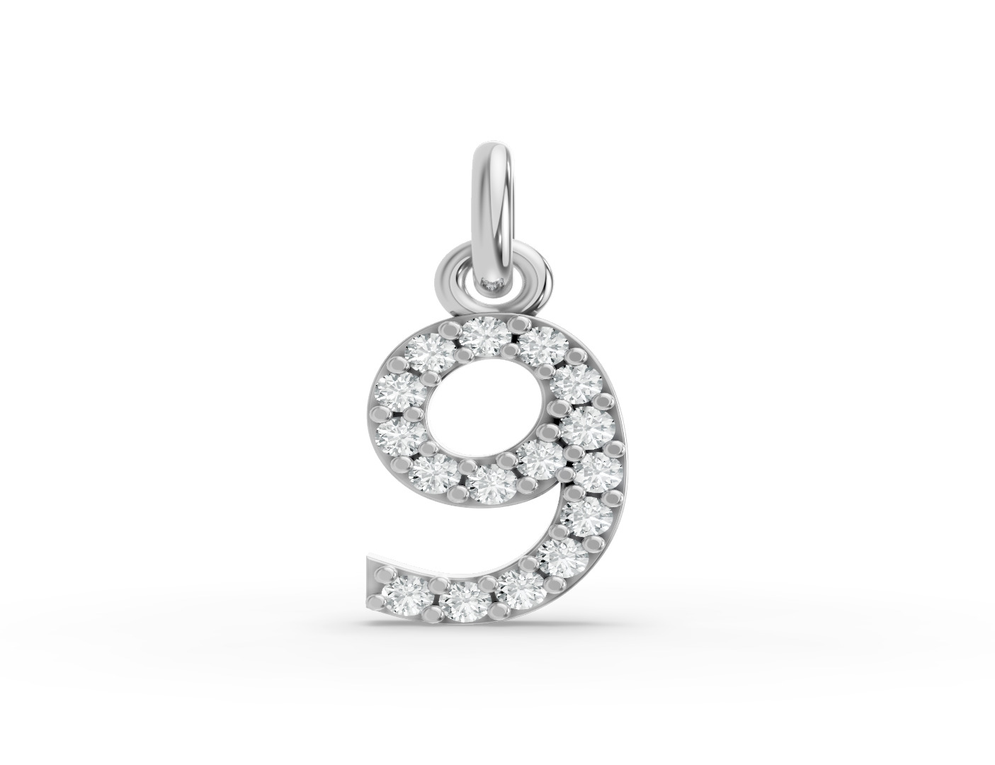 Round Shape Diamond Numeric Collection in Gold