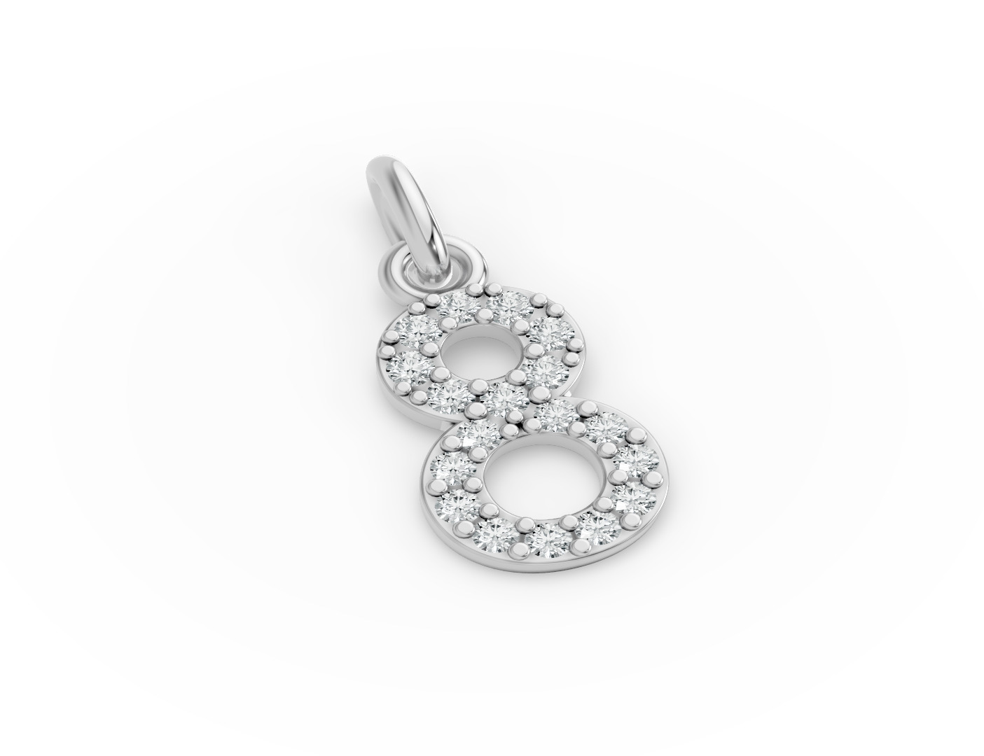 Round Shape Diamond Numeric Collection in Gold
