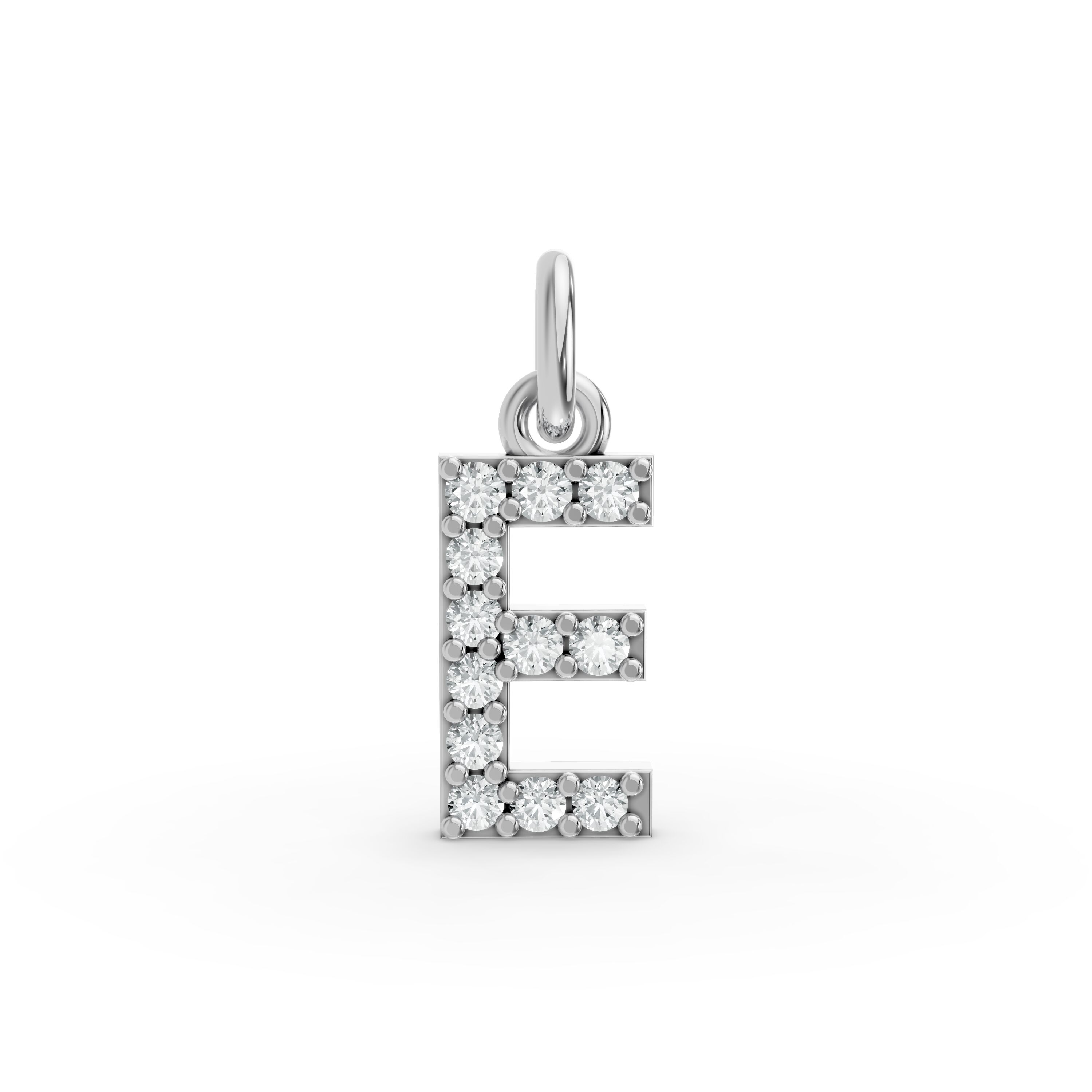 Round Shape Diamond Alphabet Collection in Gold