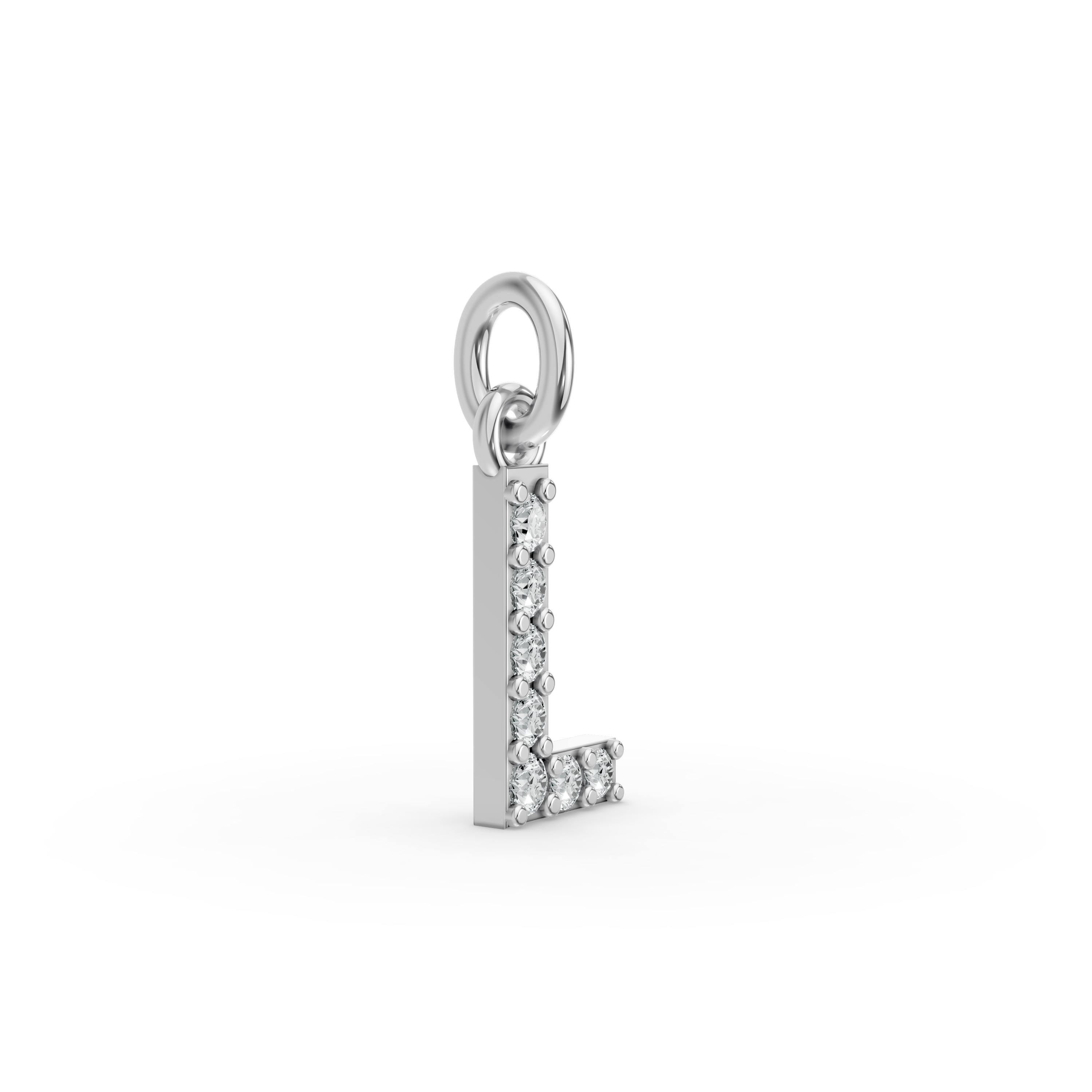 Round Shape Diamond Alphabet Collection in Gold