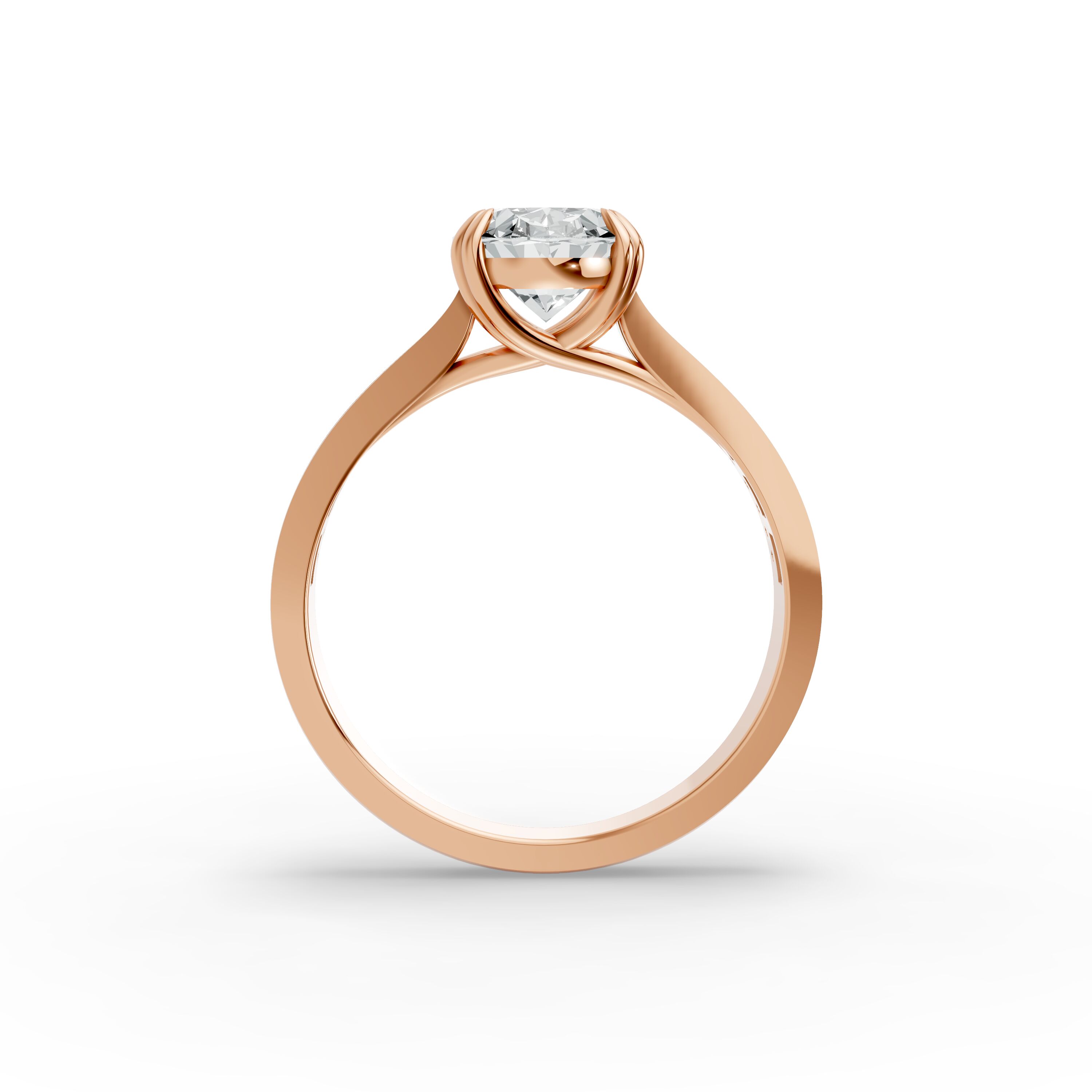 Oval Shape Diamond Fancy Engagement Ring in Gold