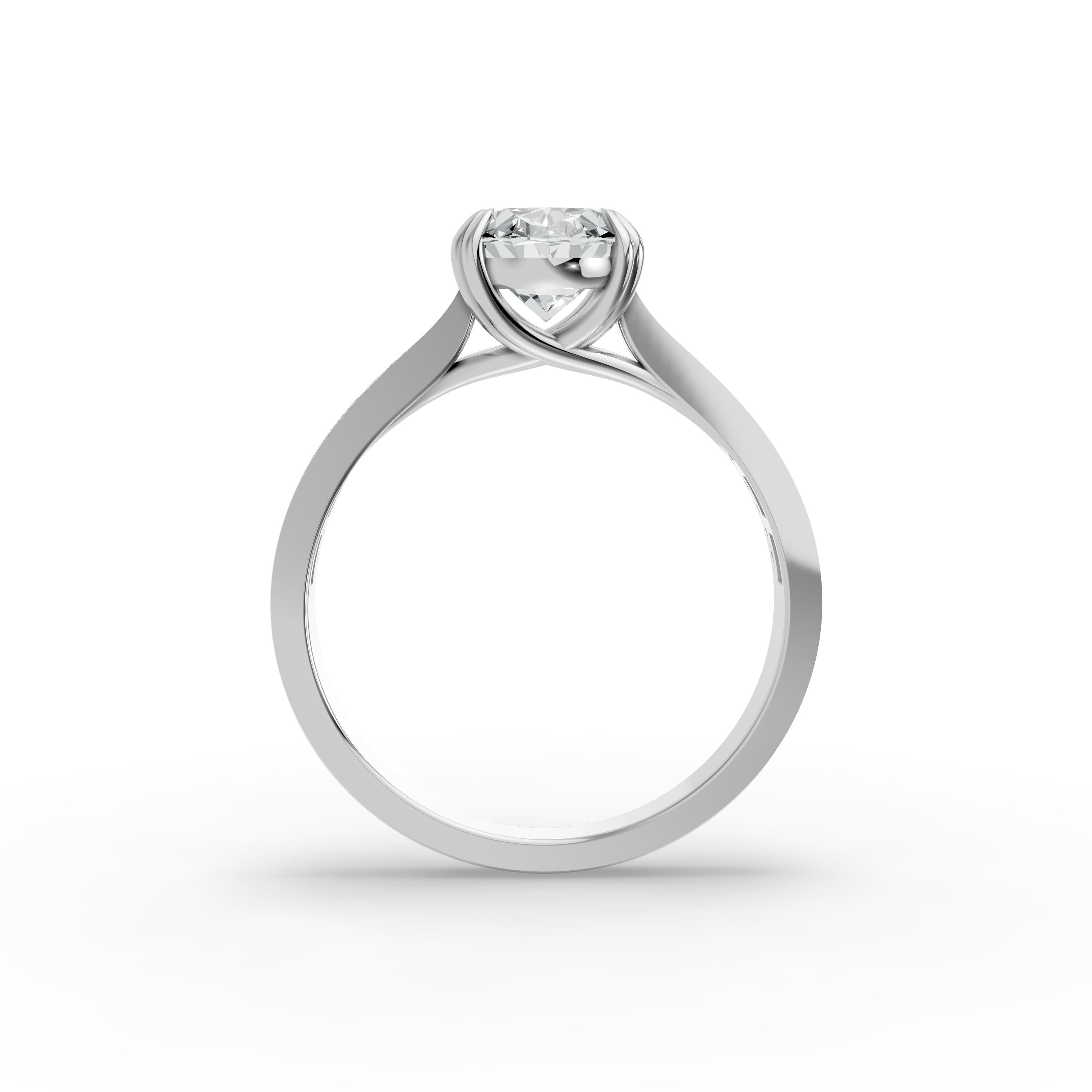 Oval Shape Diamond Fancy Engagement Ring in Gold