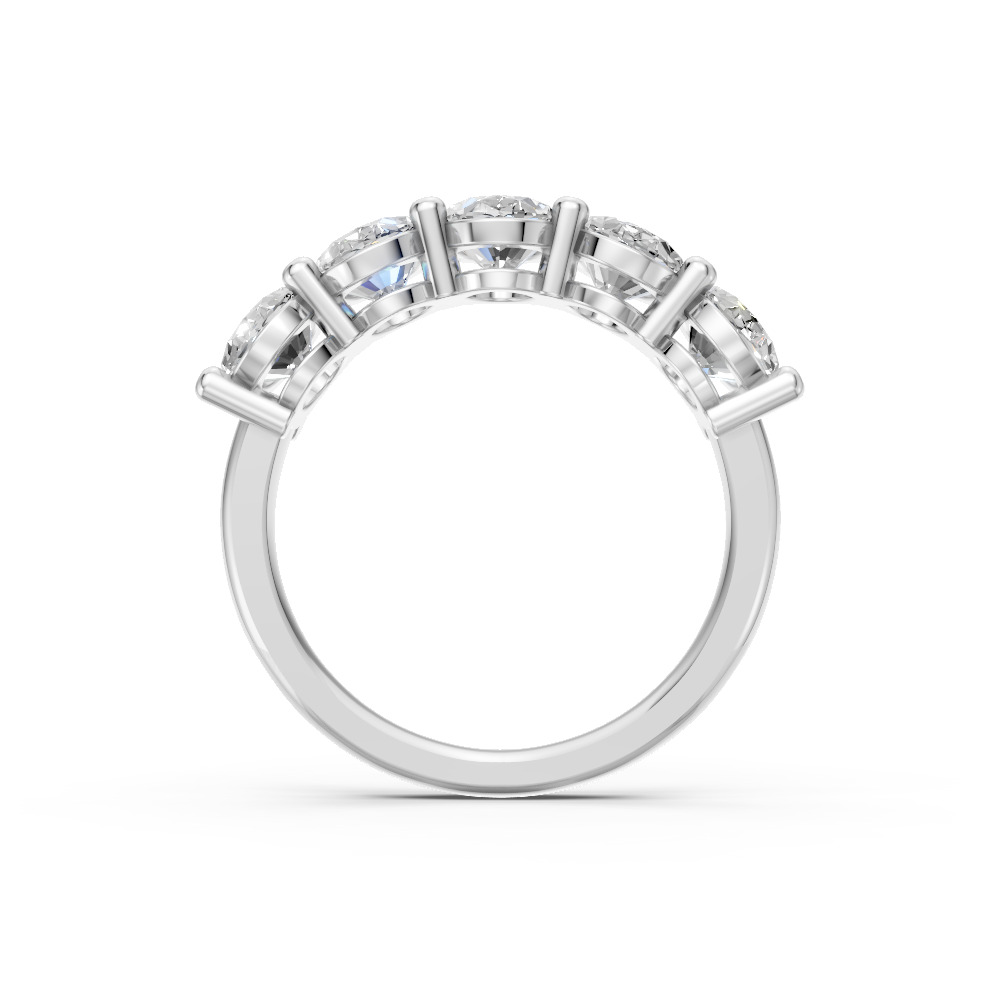 Oval Shape Diamond Anniversary Band in Gold