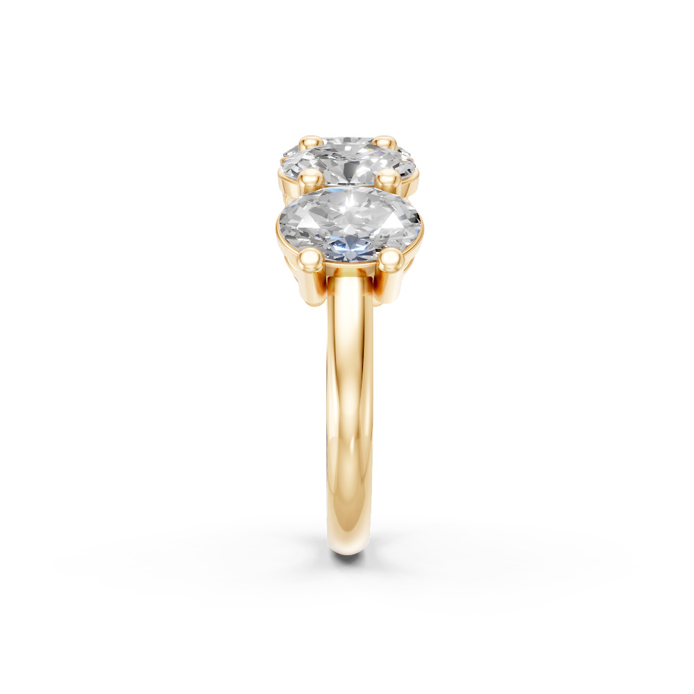 Oval Shape Diamond Anniversary Band in Gold