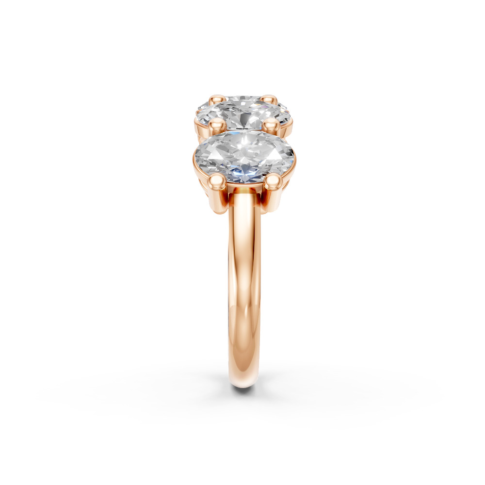 Oval Shape Diamond Anniversary Band in Gold