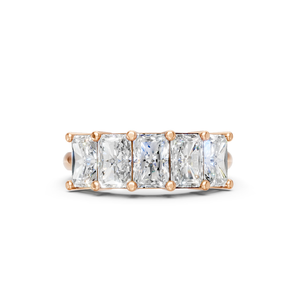 Radiant Shape Diamond Anniversary Band in Gold