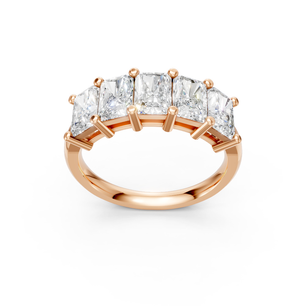 Radiant Shape Diamond Anniversary Band in Gold