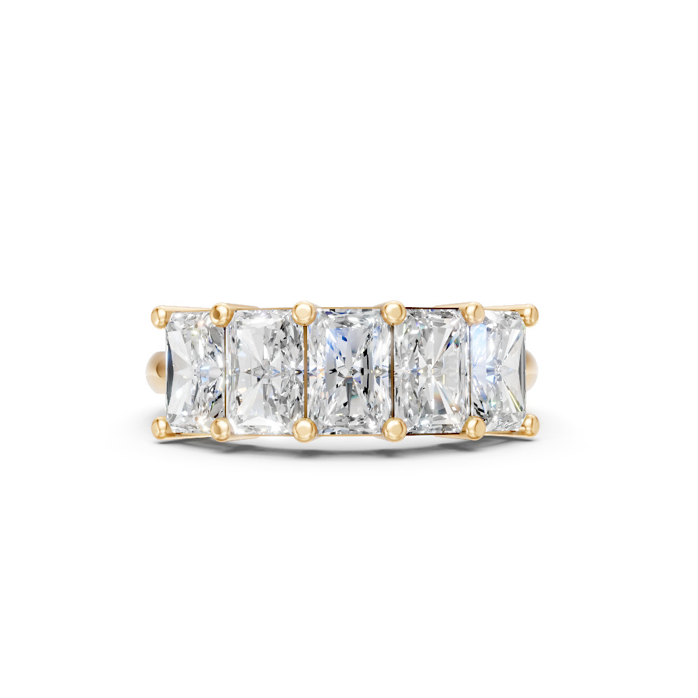 Radiant Shape Diamond Anniversary Band in Gold