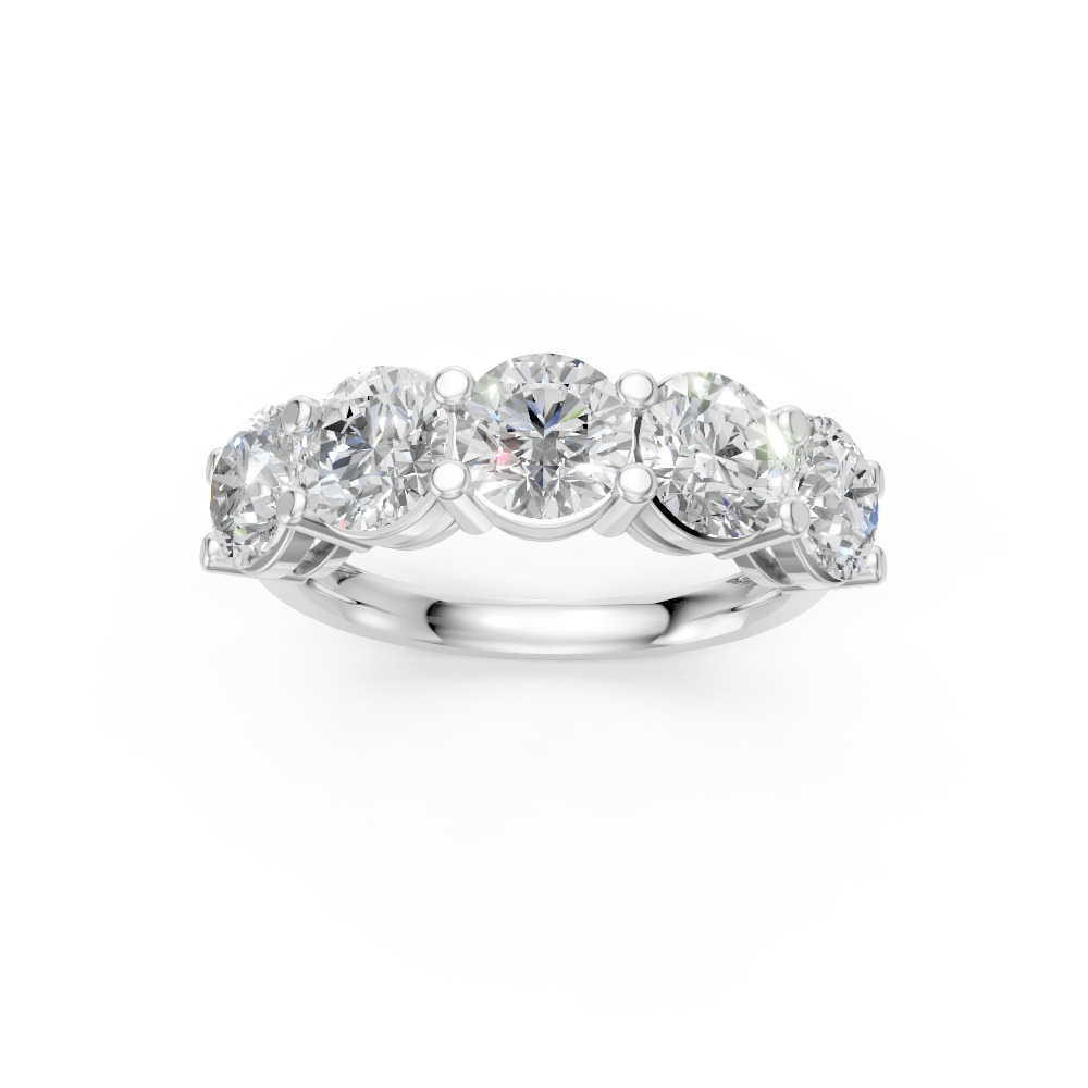 Round Shape Diamond Anniversary Band in Gold