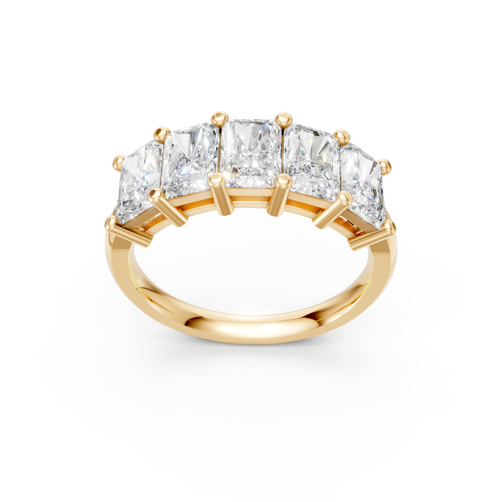 Radiant Shape Diamond Anniversary Band in Gold