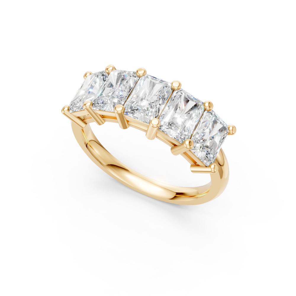 Radiant Shape Diamond Anniversary Band in Gold