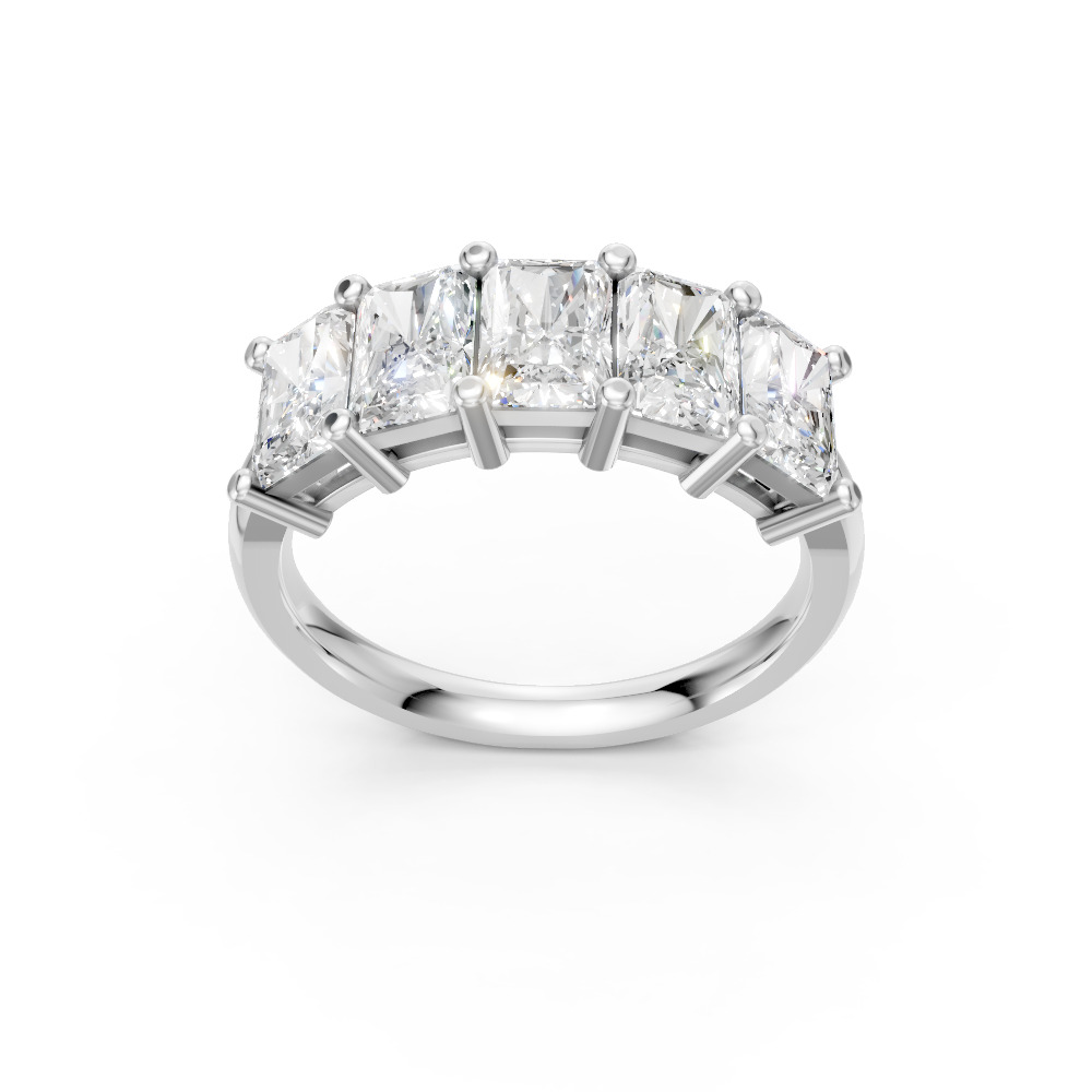 Radiant Shape Diamond Anniversary Band in Gold
