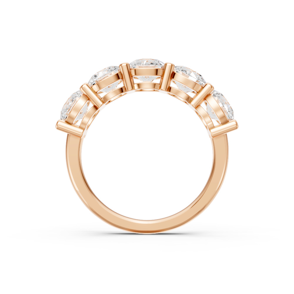 Round Shape Diamond Anniversary Band in Gold