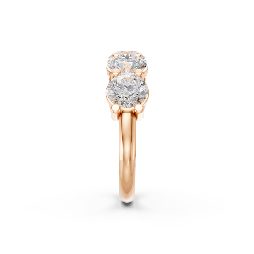 Round Shape Diamond Anniversary Band in Gold