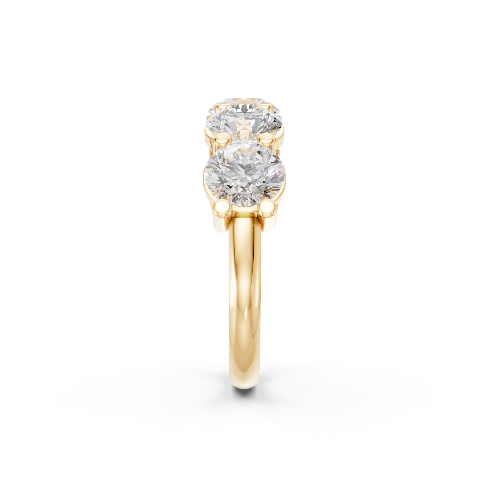 Round Shape Diamond Anniversary Band in Gold