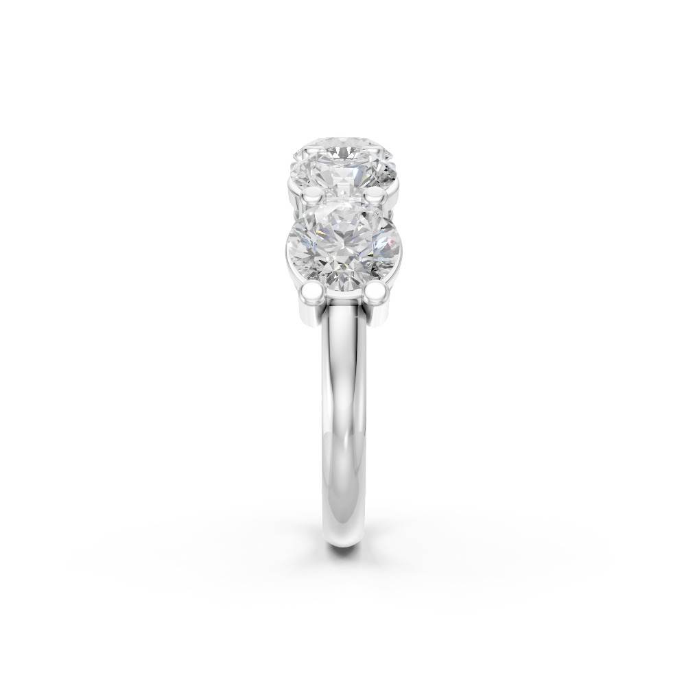 Round Shape Diamond Anniversary Band in Gold