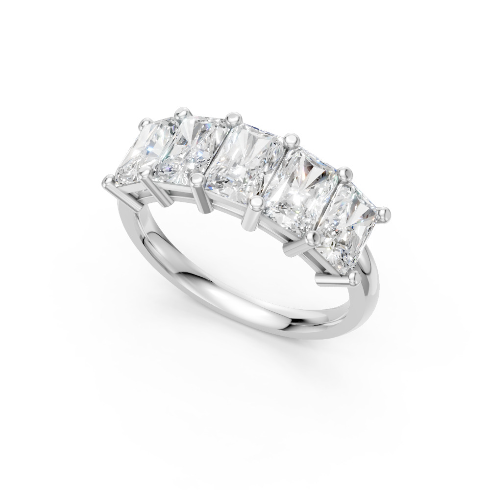 Radiant Shape Diamond Anniversary Band in Gold