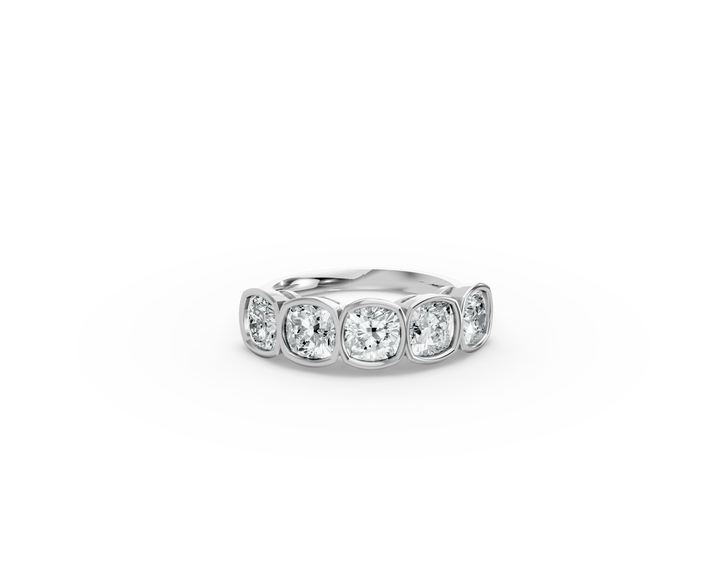 Cushion Shape Diamond Anniversary Band in Gold