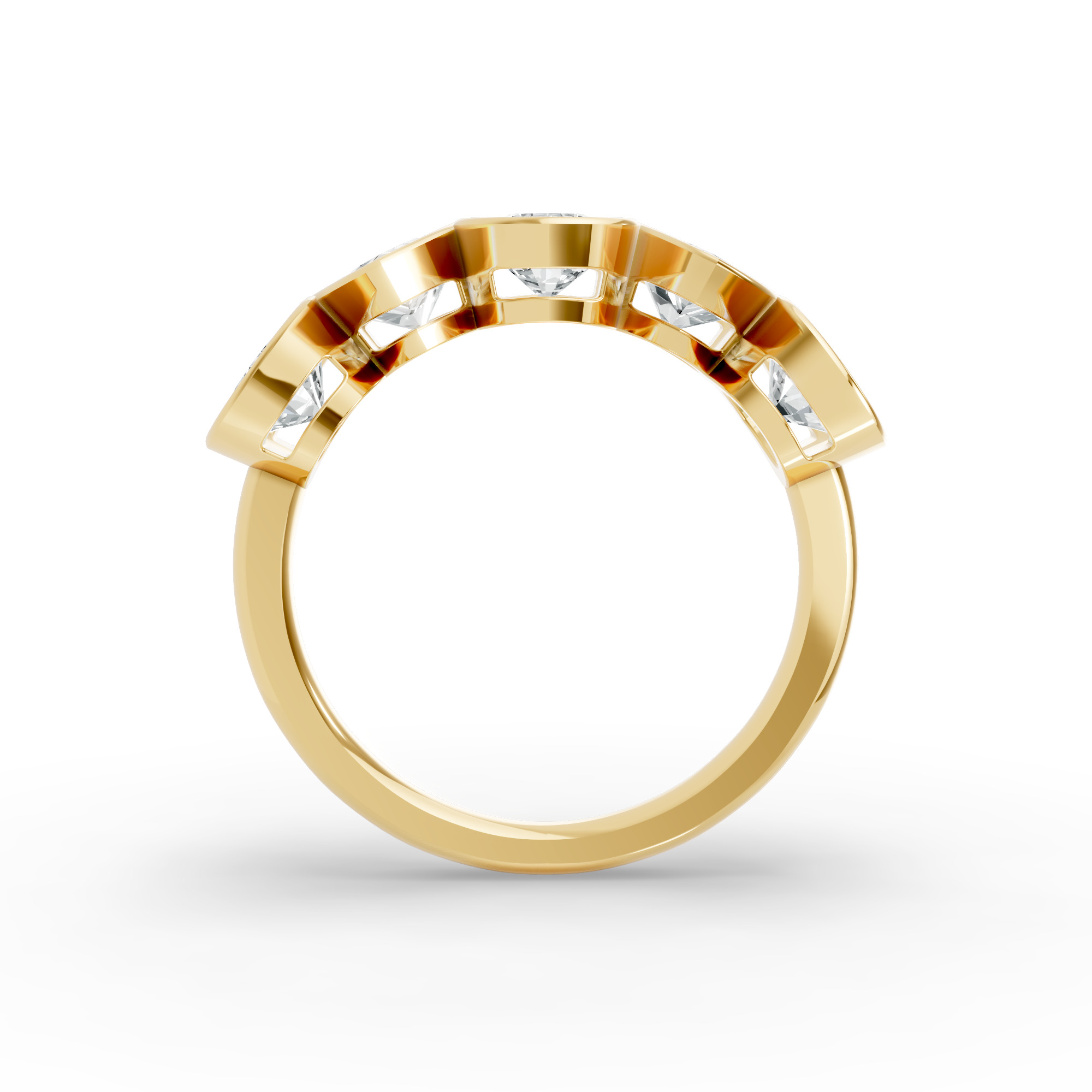 Pear Shape Diamond Anniversary Band in Gold