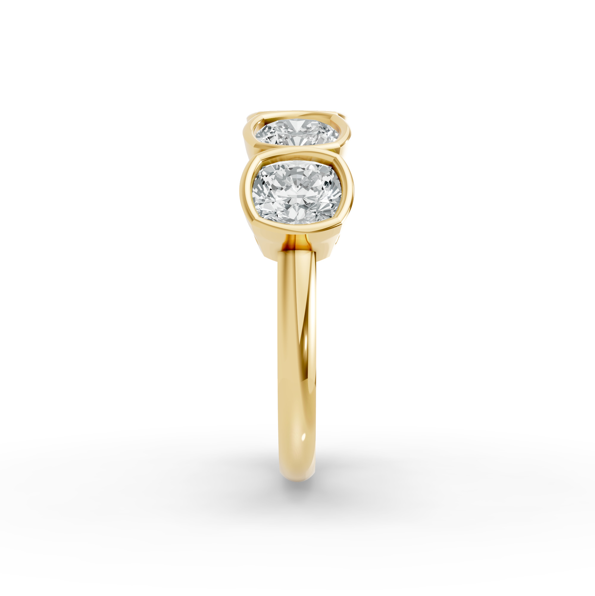 Cushion Shape Diamond Anniversary Band in Gold