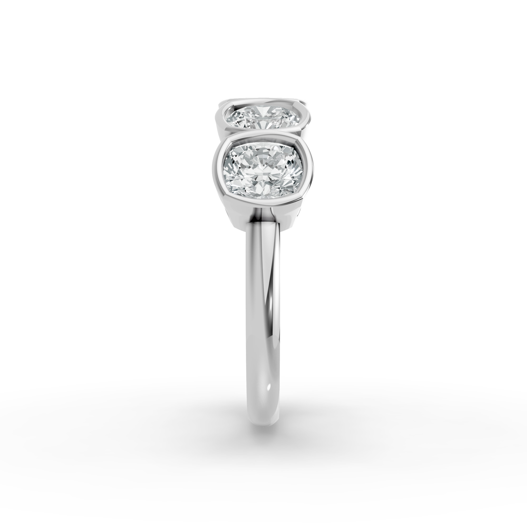 Cushion Shape Diamond Anniversary Band in Gold